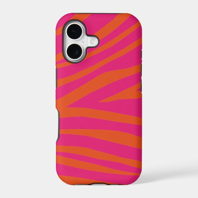 Simple Girly Zebra Stripes Texture Personalized Iphone Case (Back)