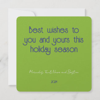 Simple Gnome Season's Greetings Holiday Card