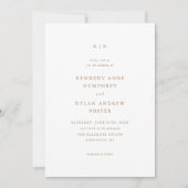 Simple Gold and White Elegant Wedding Invitation | Zazzle