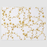 Simple Gold and White Star Tissue Paper<br><div class="desc">Simple gold and white star shape tissue paper. Christmas,  Chanukah,  birthdays,  or weddings,  this classically elegant and stylish design is perfect for your gift wrapping needs.</div>