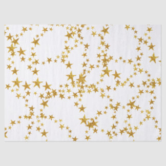 Simple Gold and White Star Tissue Paper