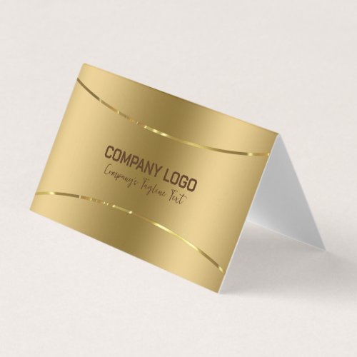Simple gold background business card