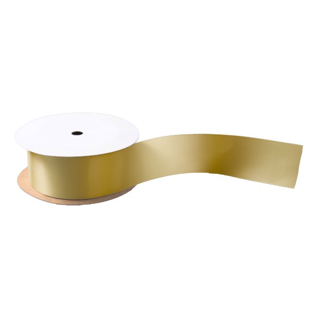 Simple Gold Background Satin Ribbon (Spool)