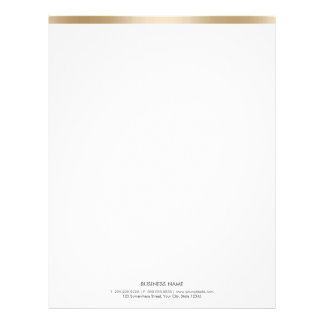 Simple Gold Border Letterhead