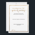 Simple Gold Calligraphy 50th Wedding Anniversary Advice Card<br><div class="desc">This simple gold calligraphy 50th wedding anniversary advice card is perfect for a chic event. The classic romantic design features faux gold foil typography and a lovely golden heart. Please Note: This design does not feature real gold foil. It is a high quality graphic made to look like gold foil....</div>