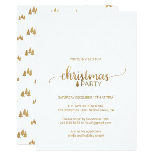 Simple Christmas Party Invitations 2