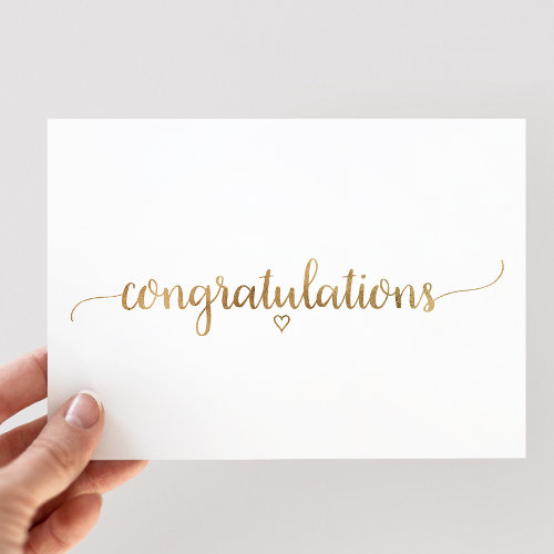 Simple Gold Calligraphy Congratulations