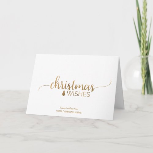 Simple Gold Calligraphy Corporate Holiday