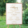 Simple Gold Calligraphy FlowerGirl Wedding Program Poster