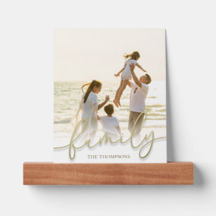 Simple Gold Calligraphy Script Family Typography Picture Ledge