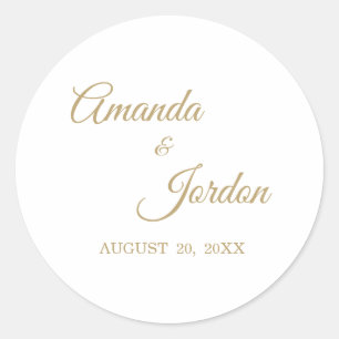 Simple Gold Calligraphy Stickers