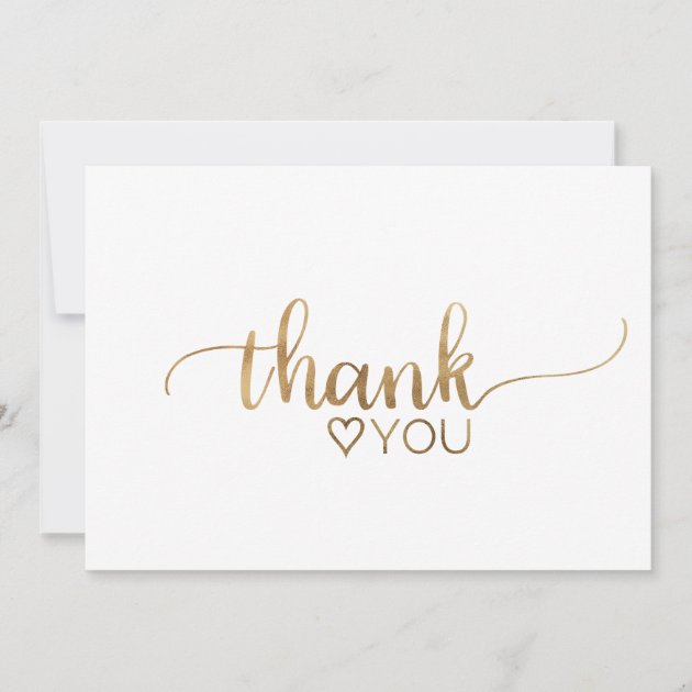 Simple Gold Calligraphy Thank You