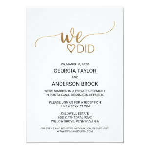 post wedding reception invitations zazzle