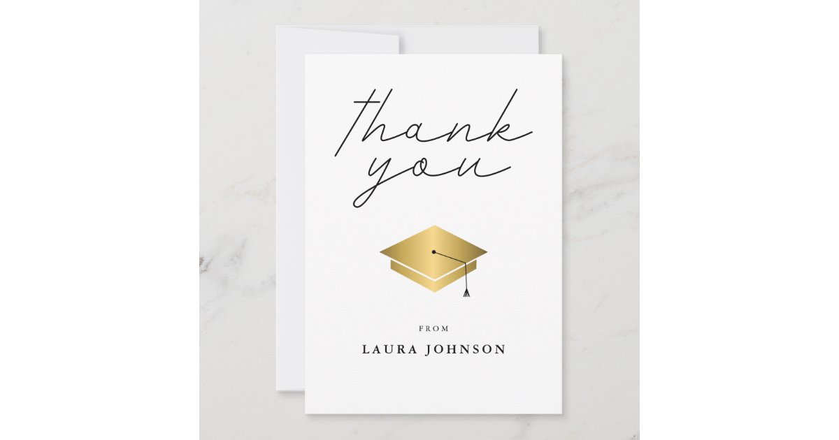 Graduation Thank You Card Template from rlv.zcache.com