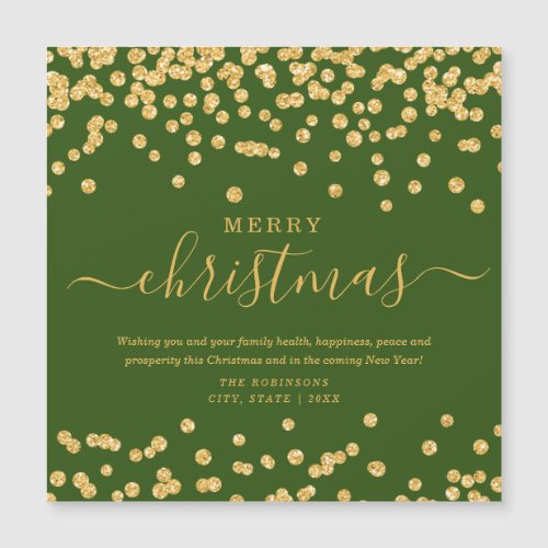Simple GOLD Christmas Holidays Glitter Green