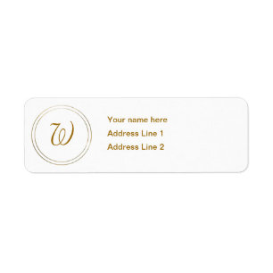 Simple Gold Circles and Your Initial Minimalist Label