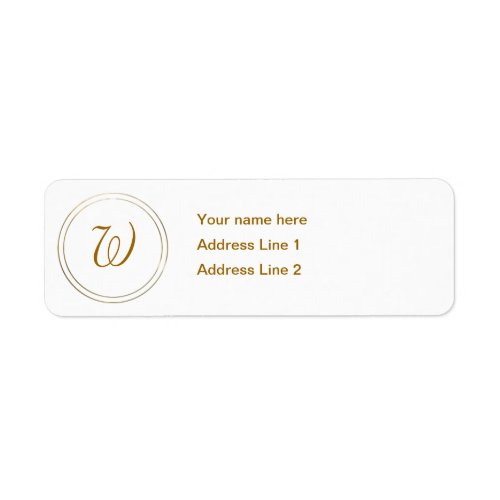 Simple Gold Circles and Your Initial Minimalist Label