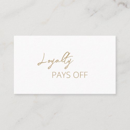 Simple Gold Elegant Contemporary Modern Loyalty Card