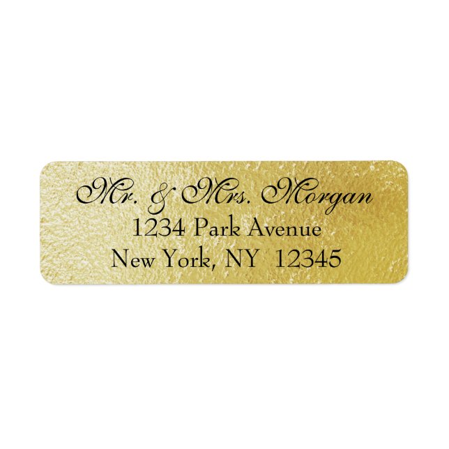 Simple Gold Foil Label (Front)