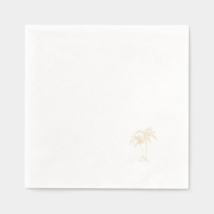 Simple Gold Foil Palm Tree Generic Napkins