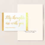 [ Thumbnail: Simple Gold Foil Sympathies Card ]