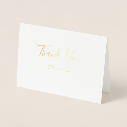 Simple Gold Foil Thank You Cards