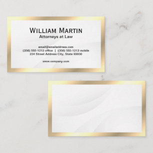 Simple Gold Frame Metallic Business Card