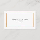 Simple Gold Frame wedding RSVP online card