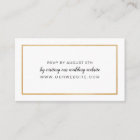 Simple Gold Frame wedding RSVP online card