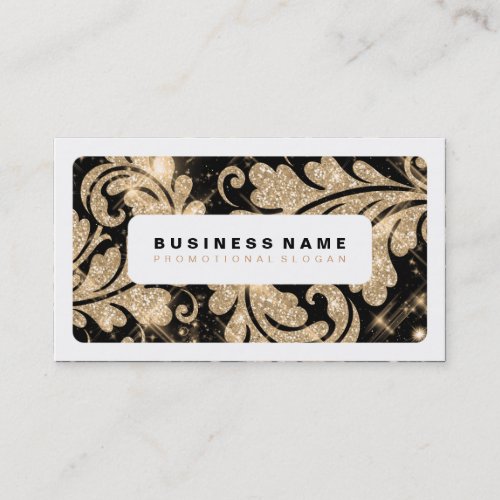 Simple Gold Glitter Swirls Business Card Templates
