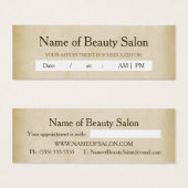 Simple Gold Grunge Hair Salon Appointment Reminder (Front & Back)