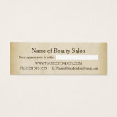 Simple Gold Grunge Hair Salon Appointment Reminder (Back)