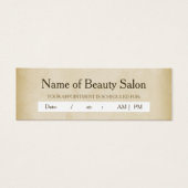 Simple Gold Grunge Hair Salon Appointment Reminder (Front)