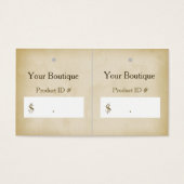 Simple Gold Grunge Modern Boutique Hang Tags (Front)