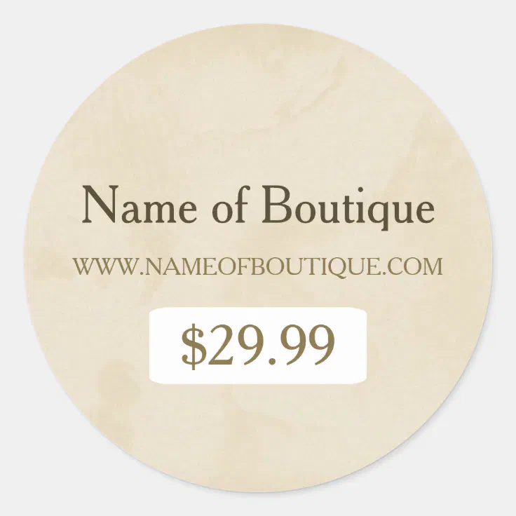 Simple Gold Grunge Modern Boutique Price Tags Zazzle