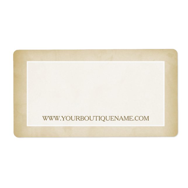 Simple Gold Grunge Modern Boutique Retail Website Label (Front)