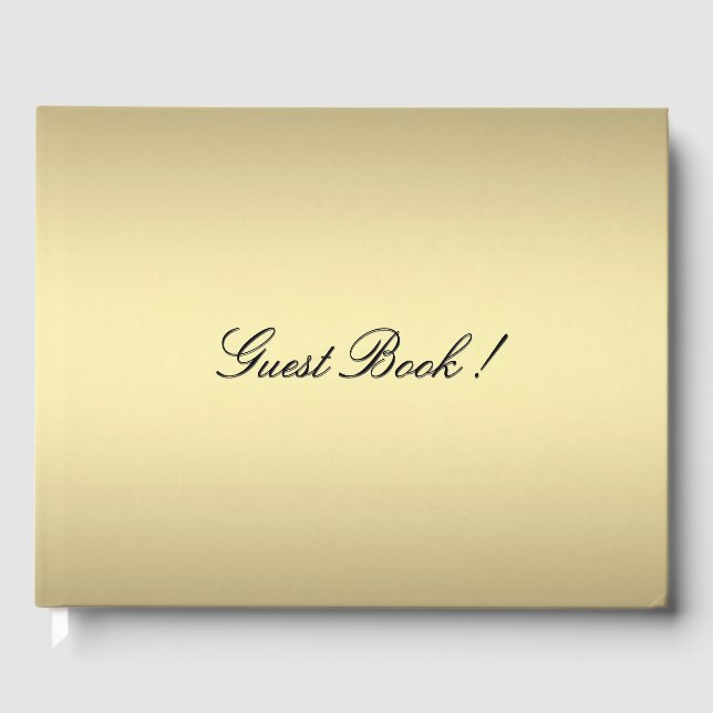 Simple Gold Guest Book (Front)