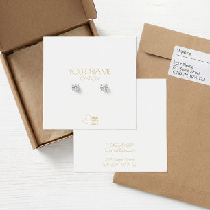 Simple gold heart earring holder