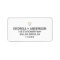 Simple Gold Heart Wedding Address Labels