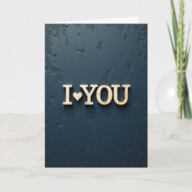 Simple Gold Love You Card (Front)