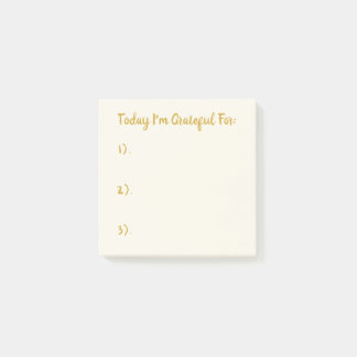 Simple Gold On Light Beige Gratitude Notes