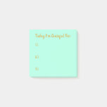 Simple Gold On Light Turquoise Gratitude  Post-it Notes