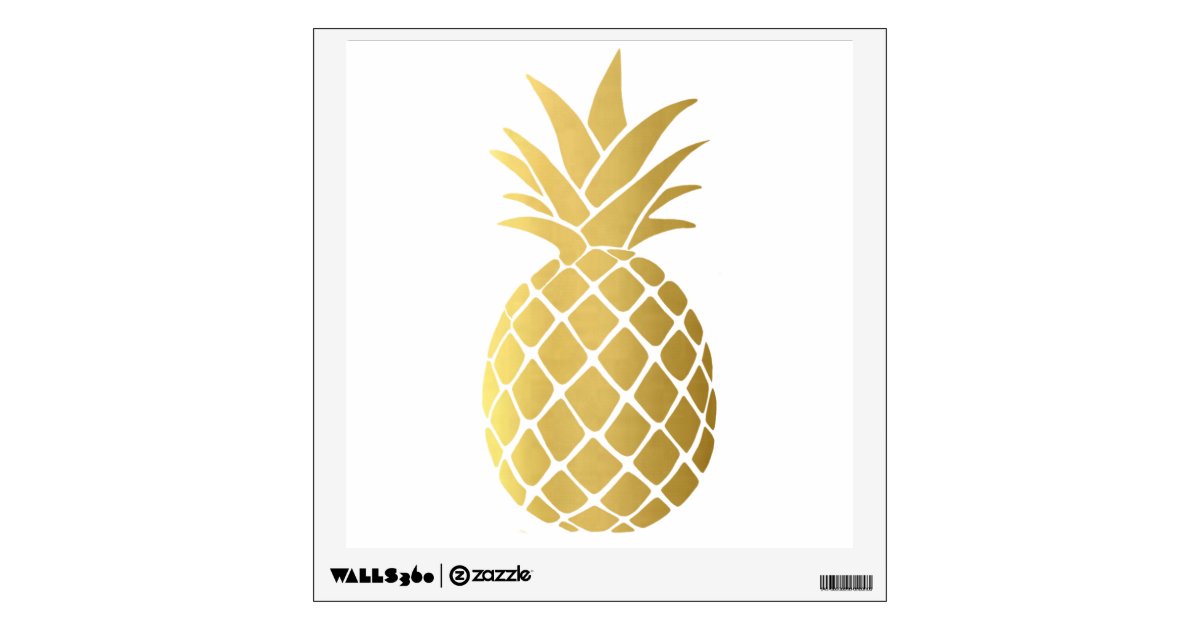 Simple Gold Pineapple Wall Decal Zazzle