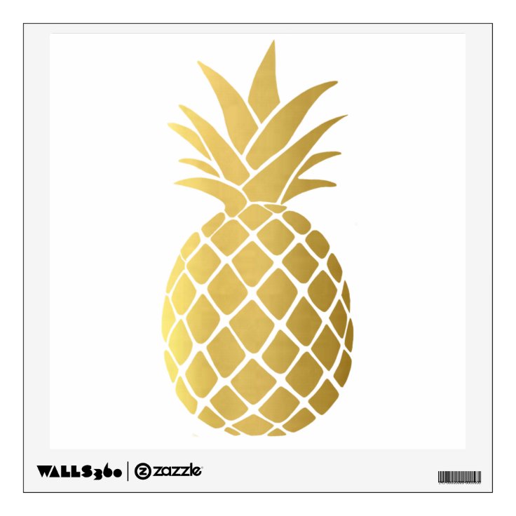 Simple Gold Pineapple Wall Decal Zazzle