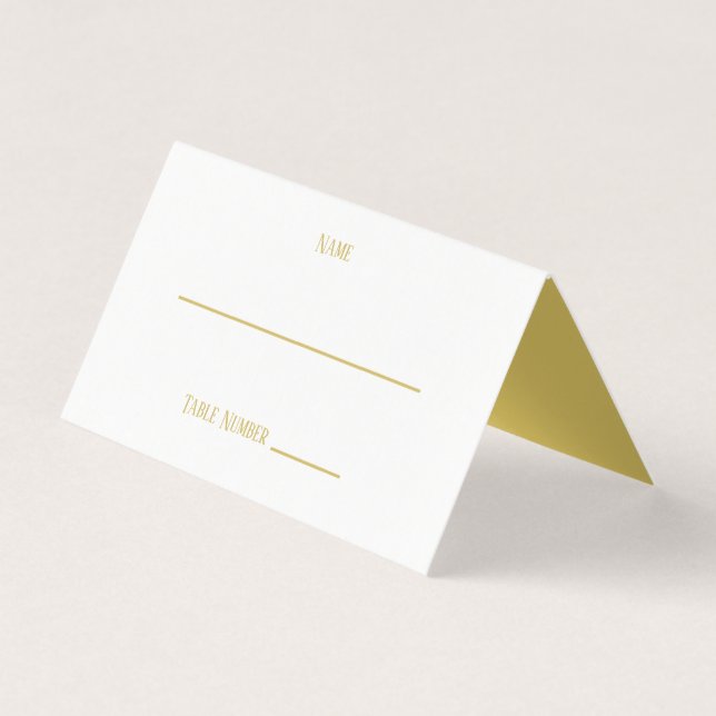 Simple Gold - Place Card (Front)