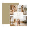 Simple gold save the date 3 photo budget wedding