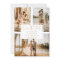 Simple gold save the date 3 photo grid collage
