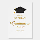 Simple Gold Script Graduation Party Welcome Sign | Zazzle