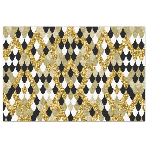 Simple gold snake scale pattern tissue paper