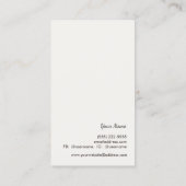 Simple Gold Snake Skin Pattern Black Linen Look Business Card (Back)